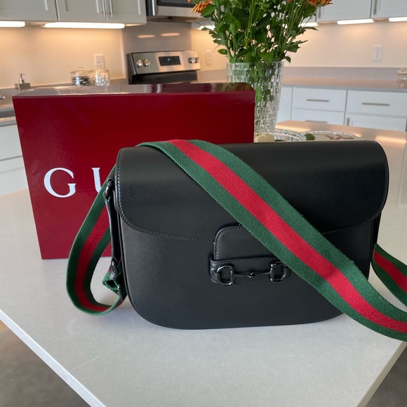 Gucci Horsebit 1955 Shoulder Bag Leather Large - Picture 1 of 7